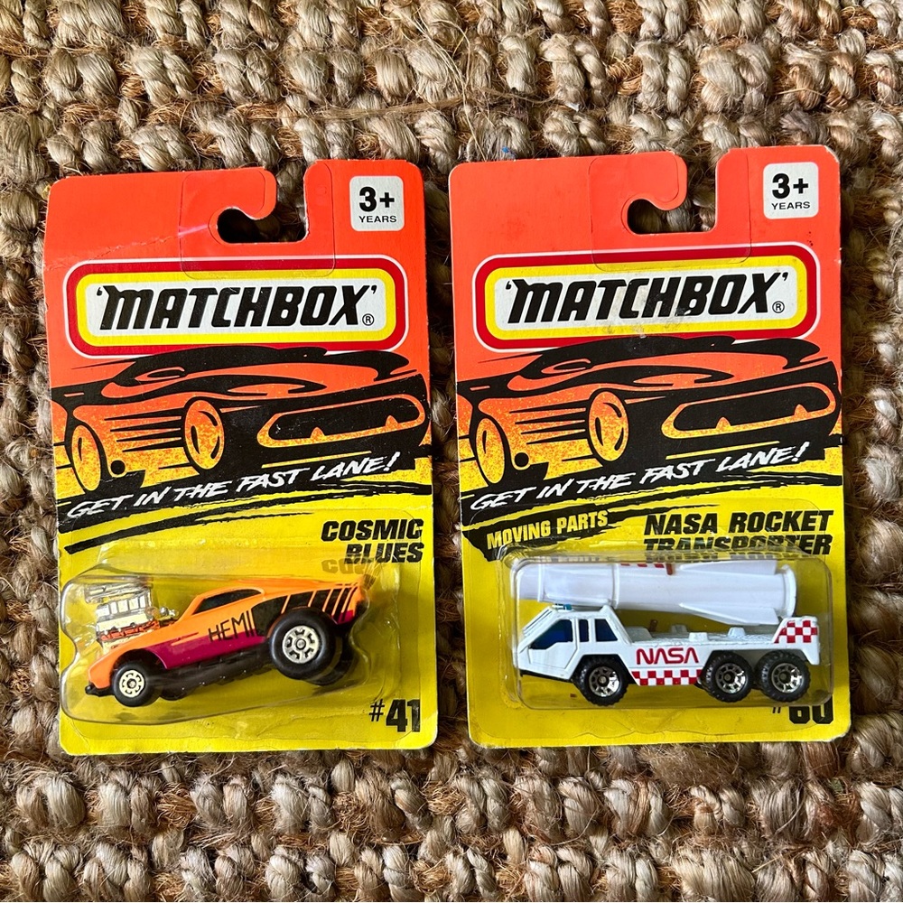 COPY - Vintage set of 2 Matchbox metal cars new in box ODS. NASA rocket Cosmic …